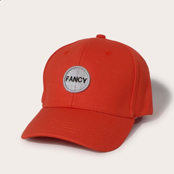 

Girls Letter Embroidery Bucket Hat, Red
