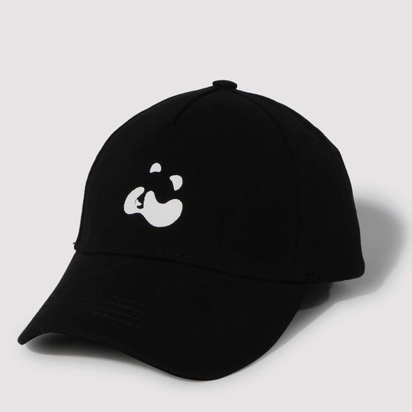 

Panda Pattern Baseball Cap, Black