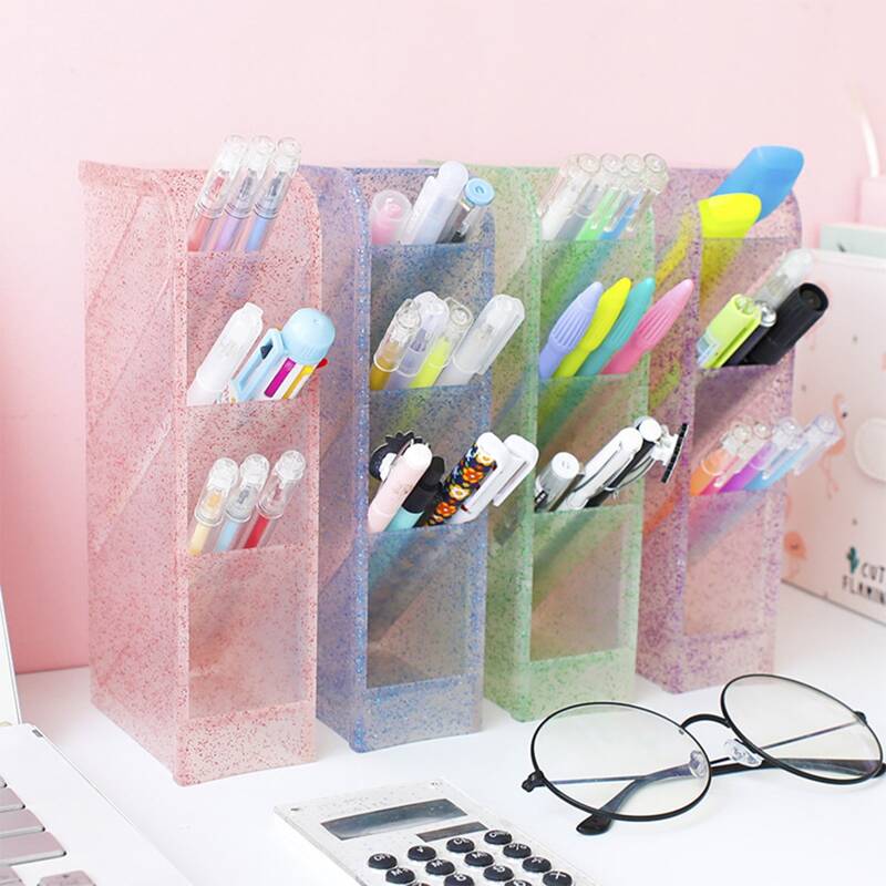 

1pc Multi-grid Pen Holder, Multicolor