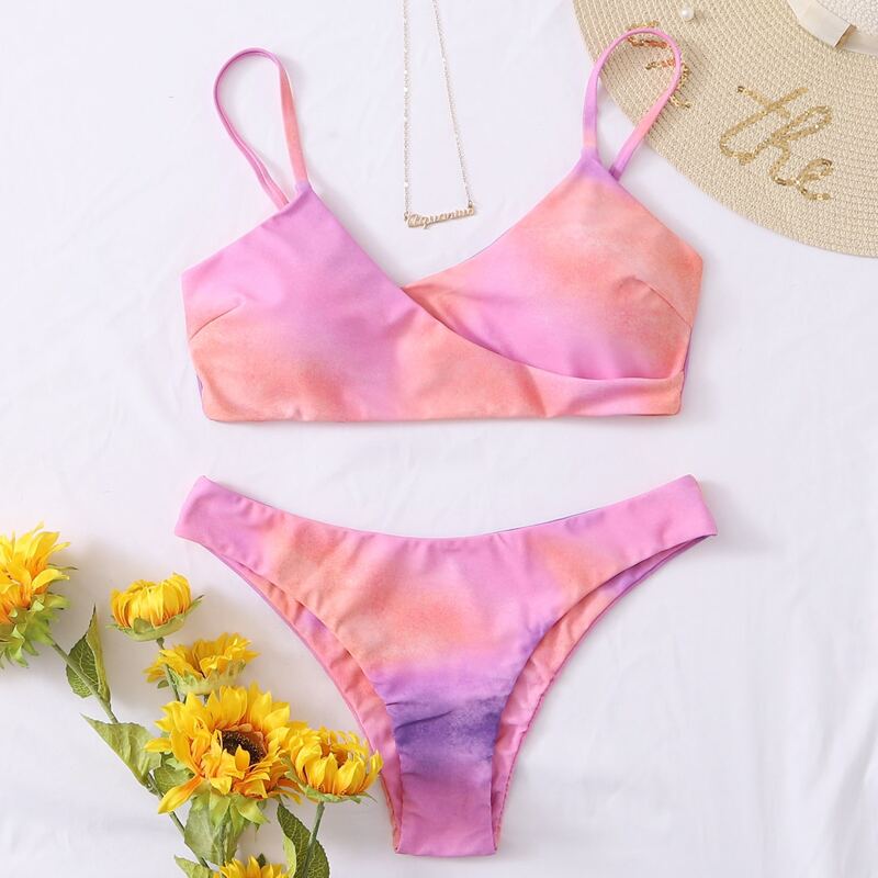 

Tie Dye Cami Bikini Swimsuit, Multicolor
