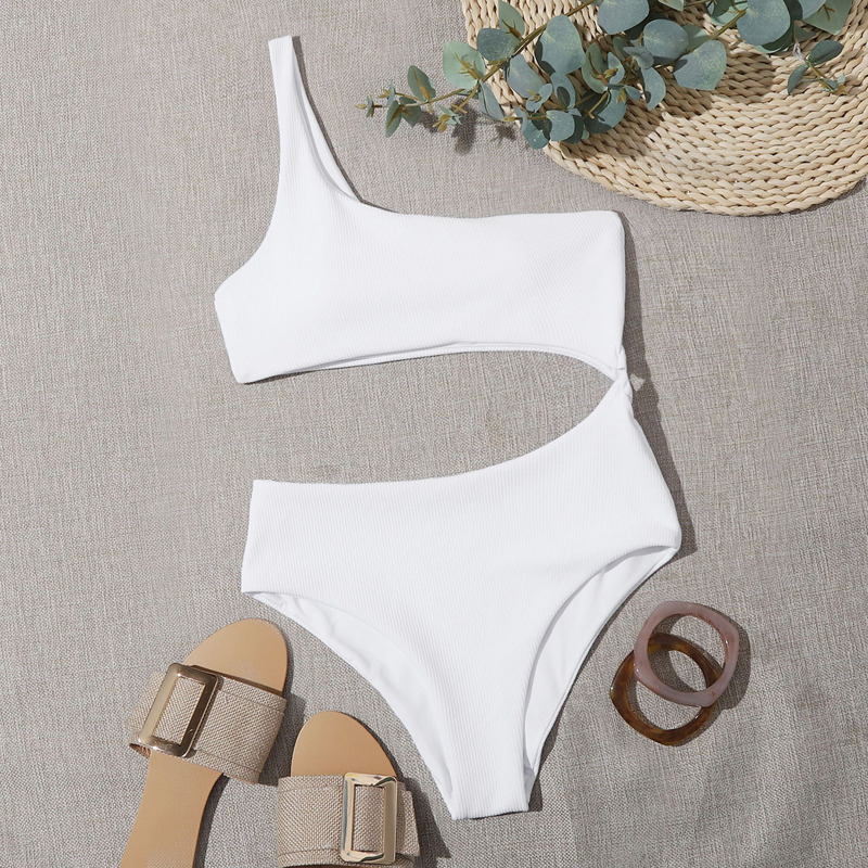 

White Cut Out One Piece Swimsuit