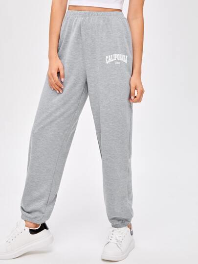 letter graphic sweatpants