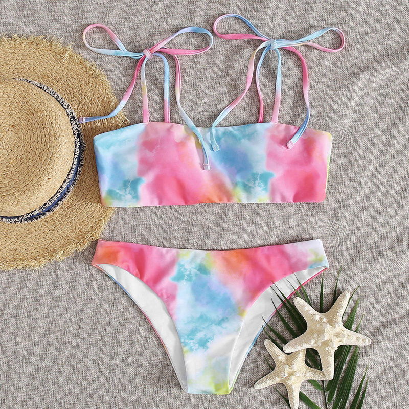 

Tie Dye Cami Bikini Swimsuit, Multicolor