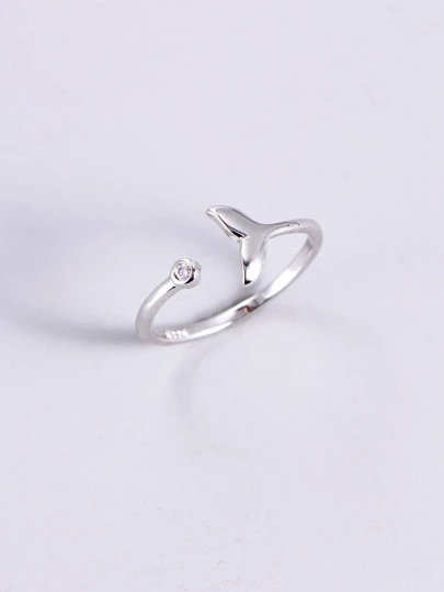 SHEIN X Lucía Bellido 魚尾設計開口戒指