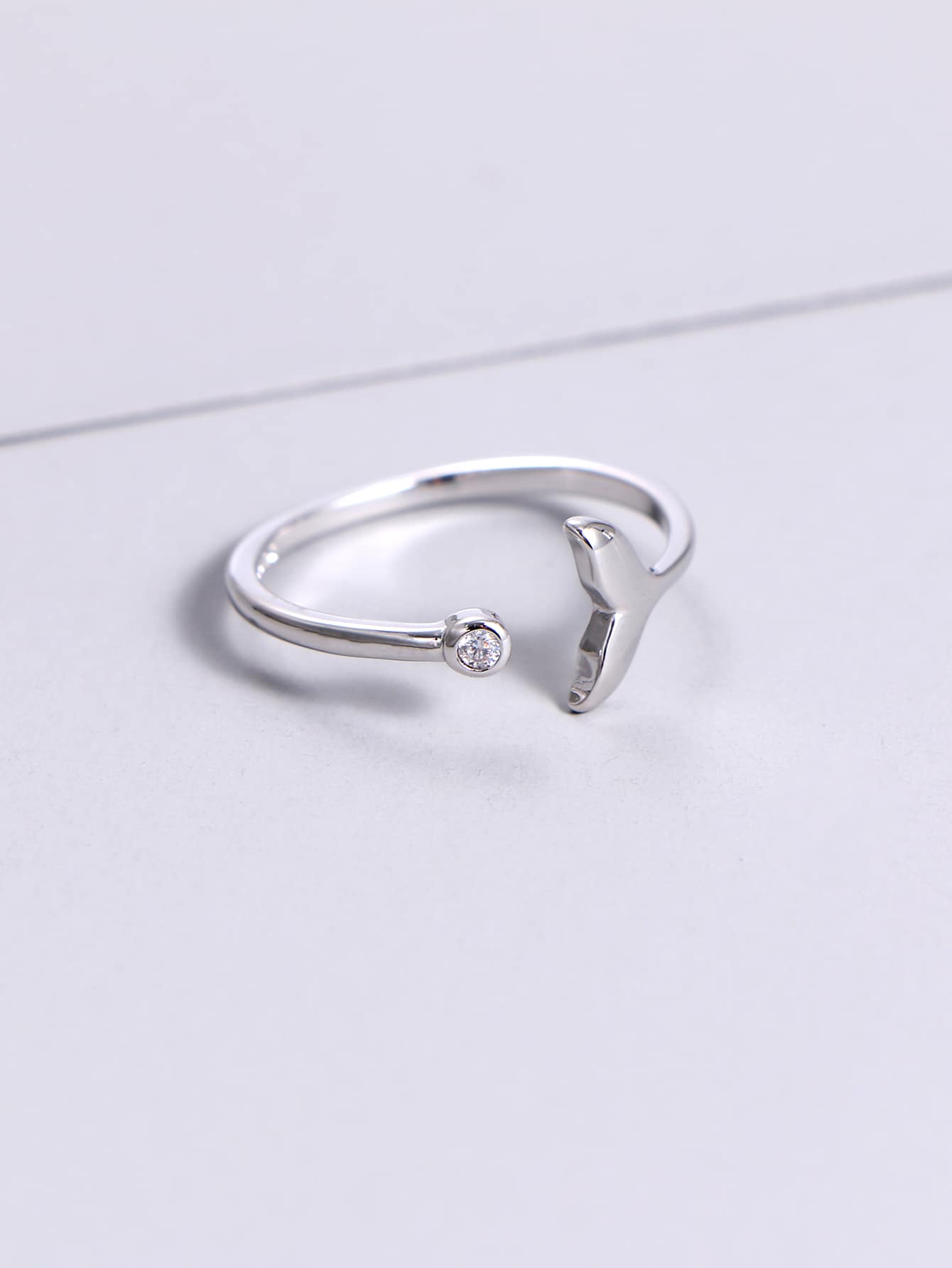 Fish Tail Design Cuff Ring