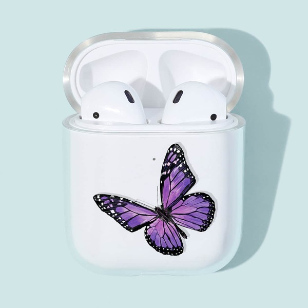 

1pc Butterfly Print Clear iPhone Case