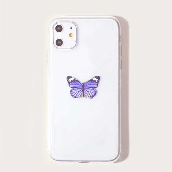 

1шт прозрачный чехол для iPhone с принтом бабочки