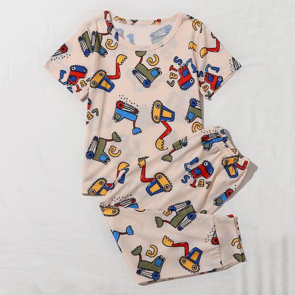 

Toddler Boys Cartoon Graphic PJ Set, Multicolor