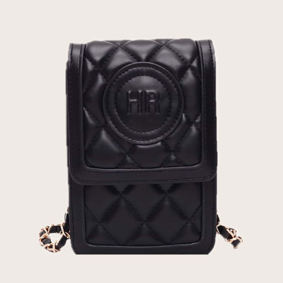 

Quilted Crossbody Bag, Black