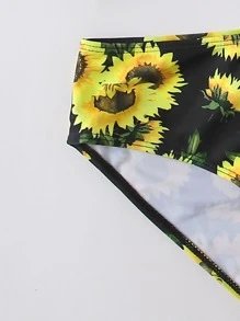 3 paquetes Conjunto de bikini con volantes en el bajo, estilo verano playa - Multicolor - Ver 3