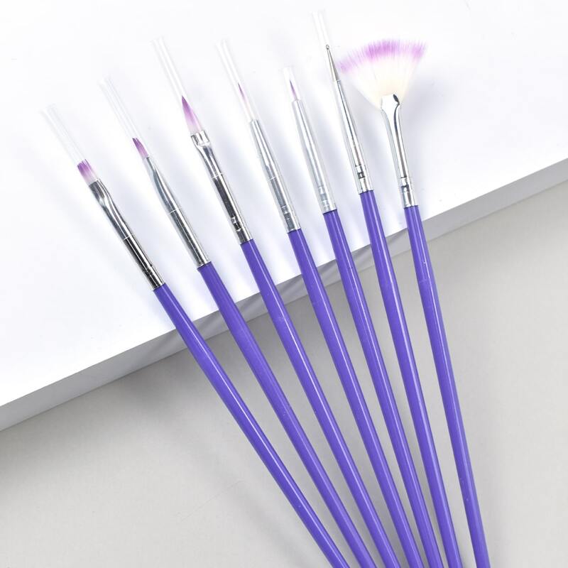 

7pcs Nail Art Brush Set, Purple