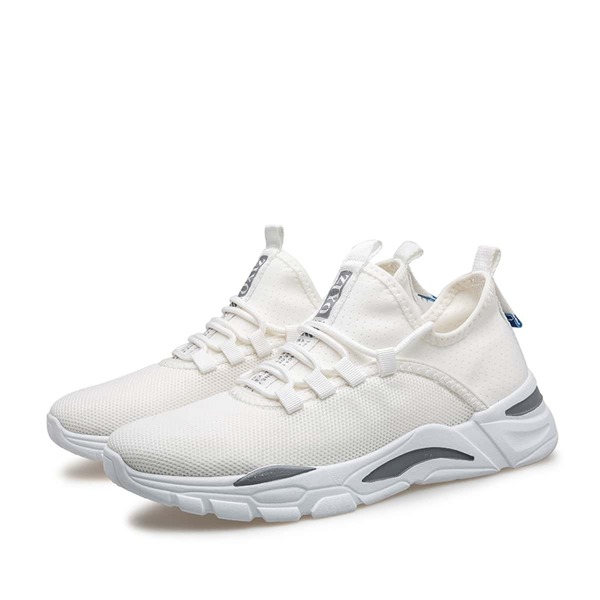 

Men Lace-up Front Low Top Sneakers, Beige