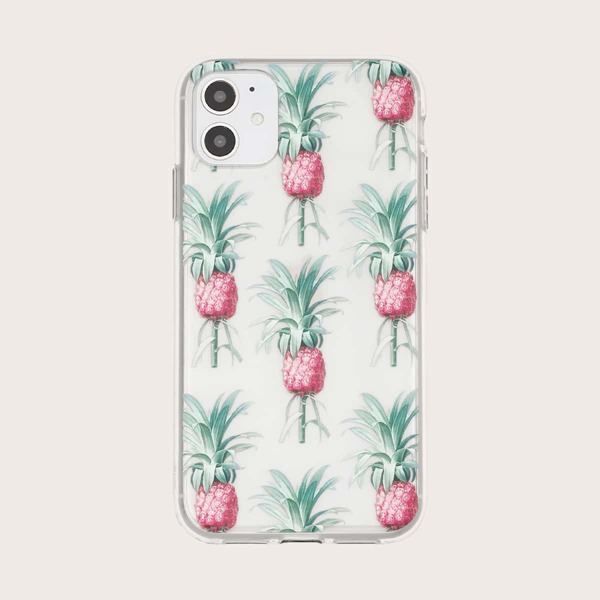 

1pc Pineapple Print iPhone Case, Multicolor