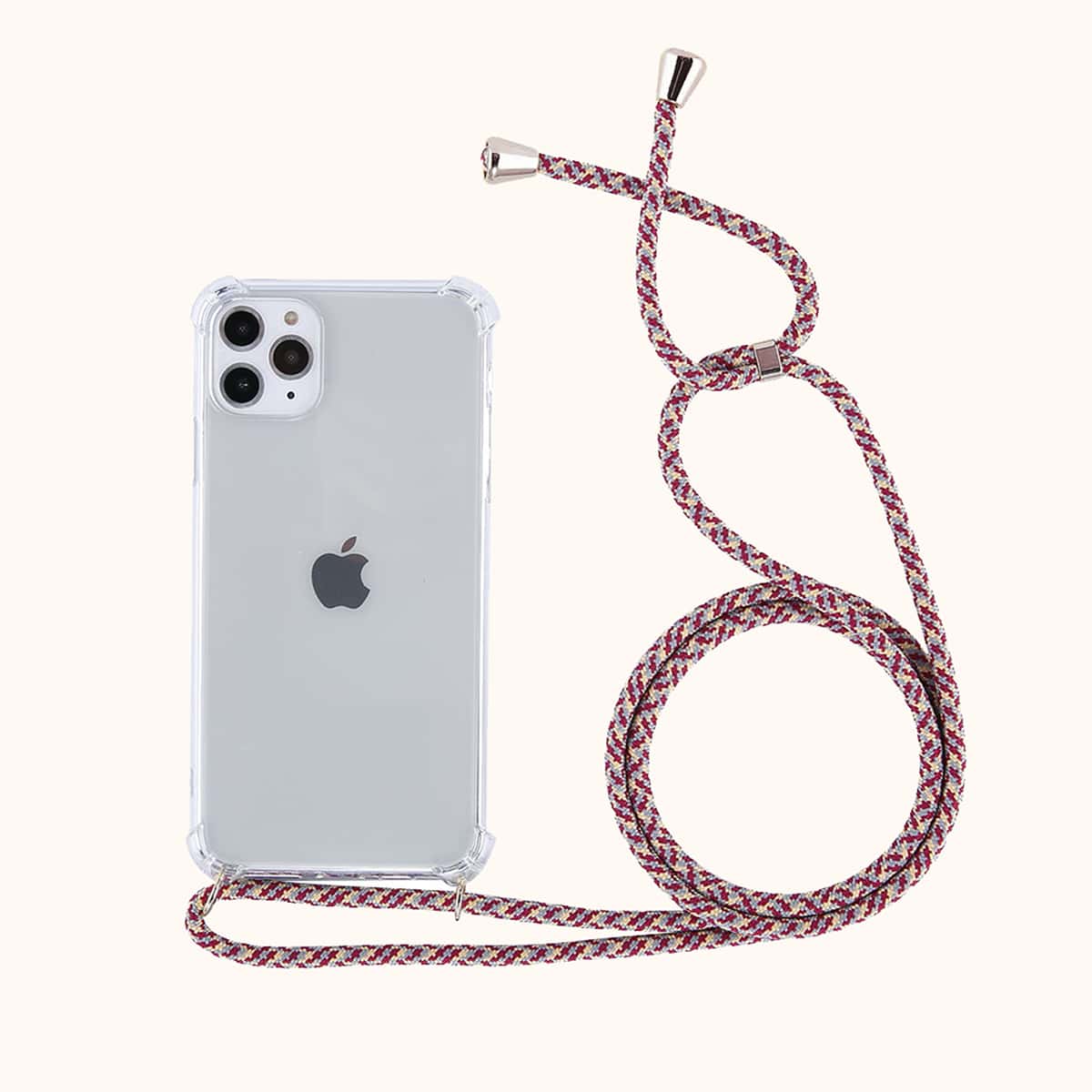 

1pc Clear iPhone Case With 1pc Lanyard