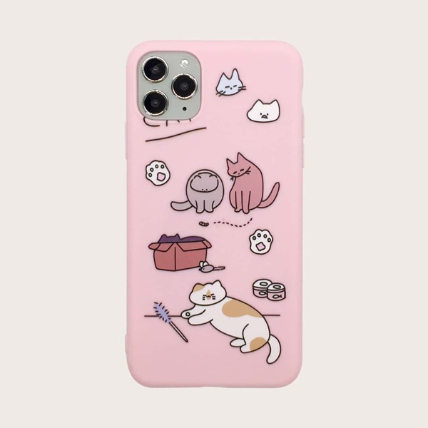

1pc Cartoon Graphic iPhone Case, Multicolor