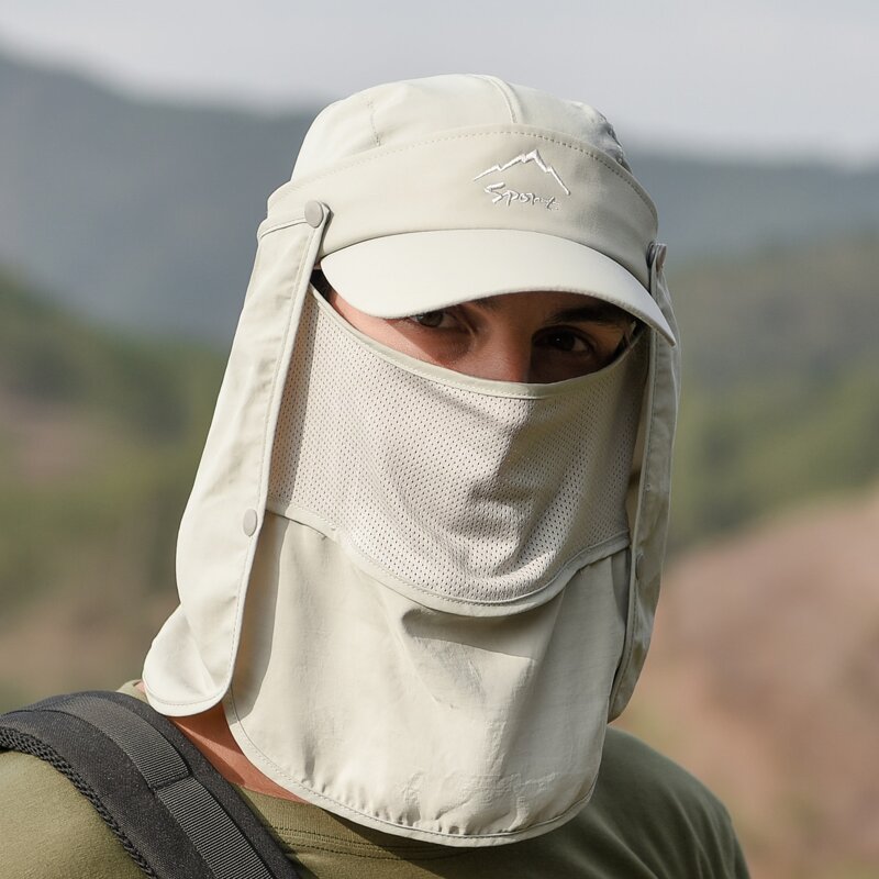 

Guys Sunscreen Outdoor Fishing Hat, Light grey