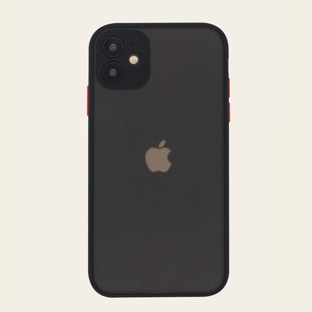 

1pc Solid iPhone Case, Black