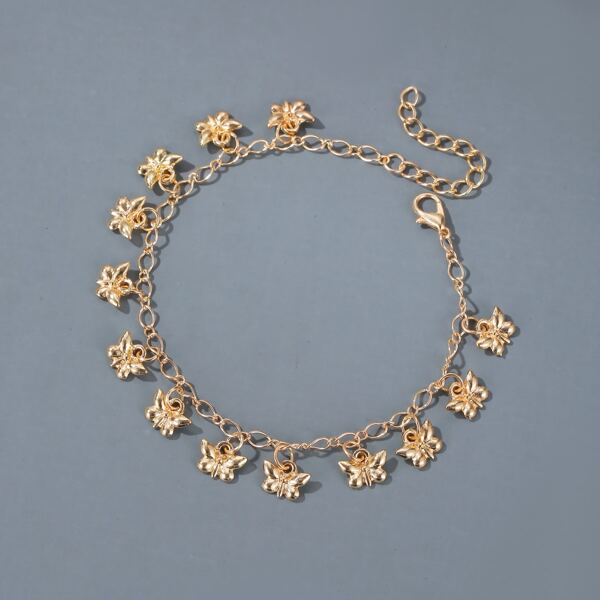 

Butterfly Tassel Link Bracelet, Gold