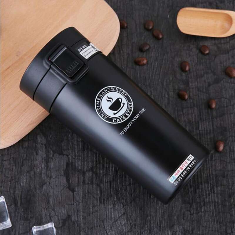 

Slogan Graphic Vacuum Cup, Black