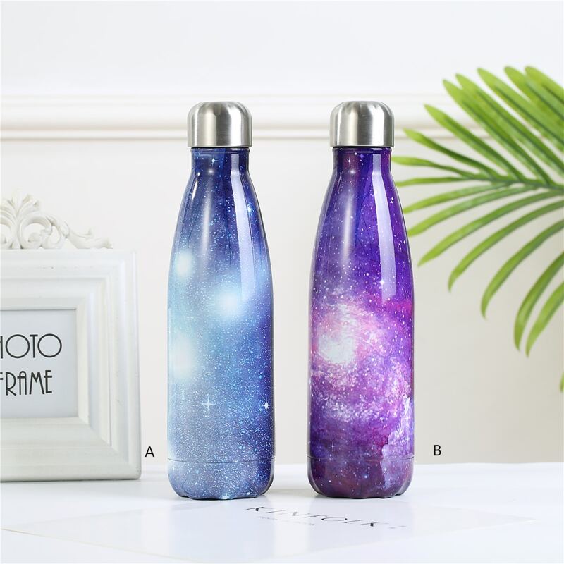 

1pc Starry Sky Pattern Vacuum Cup, Multicolor