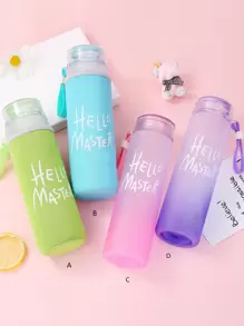 Hello Master Graphic Water Bottle - 1pc - Multicolor - View 1