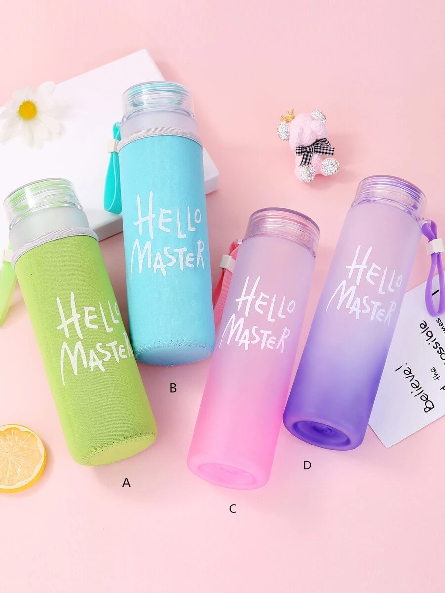 Hello Master Graphic Water Bottle - 1pc - Multicolor - View 1