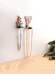 1pc Chef Shaped Toothbrush Holder - Multicolor - View 5