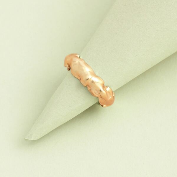 

Hammered Detail Adjustable Ring, Gold