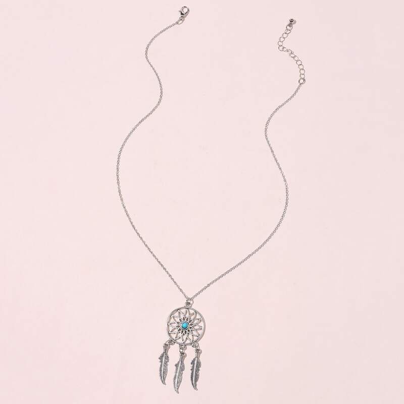 

Dreamcatcher Chain Necklace, Silver
