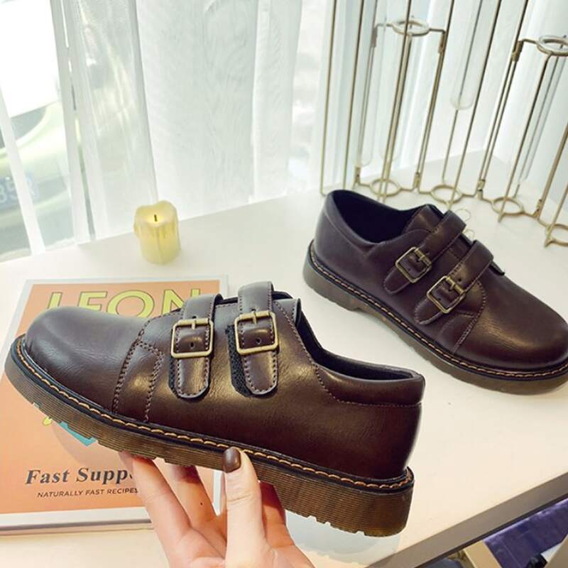 

Dual Buckle Strap Flats, Camel
