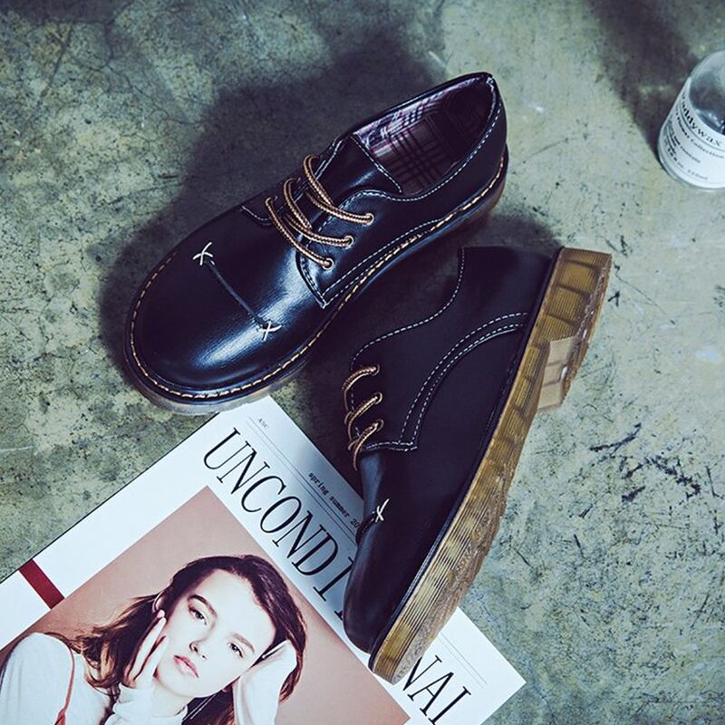 

Tartan Lined Derby Shoes, Black