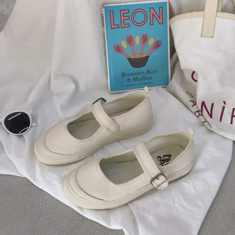 

Beige Mary Jane Shoes