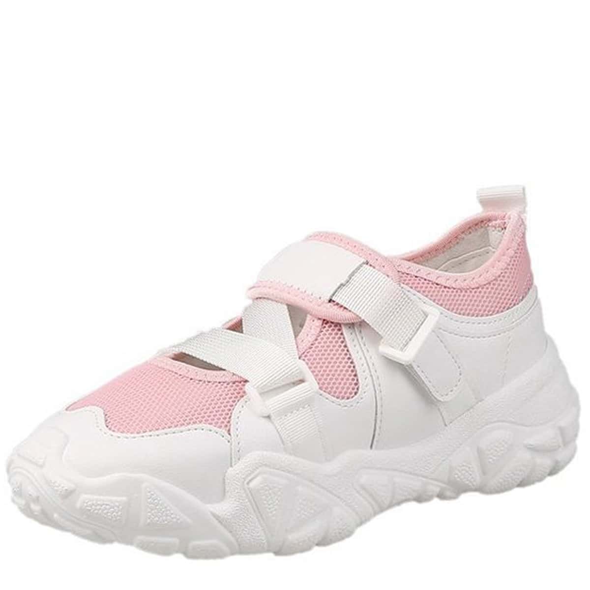 

Elastic Strap Slip On Sneakers, Multicolor