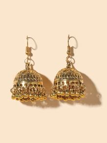 Hoa tai tua rua hình quả bóng tròn hình chuông - Vàng - Xem 3