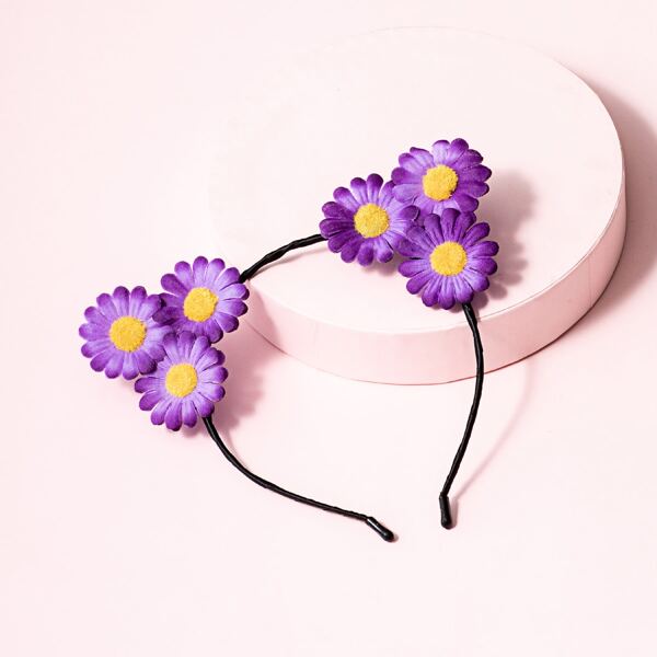 

Daisy Decor Hair Hoop, Purple