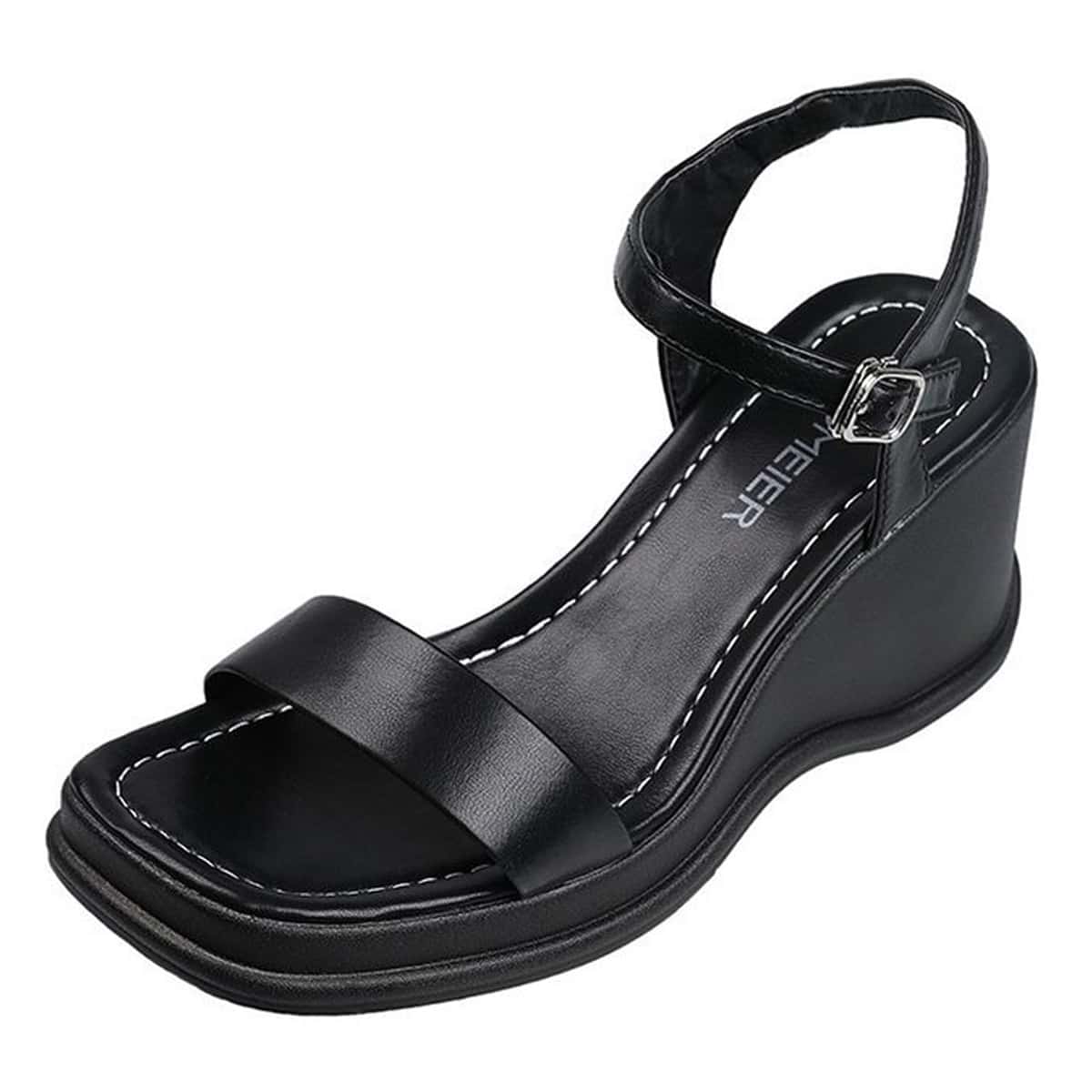 

Black Ankle Strap Wedges