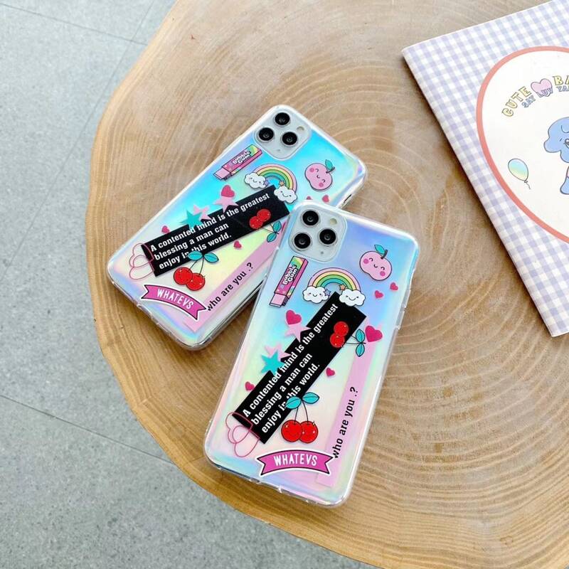 

Holographic Cartoon iPhone Case, Multicolor