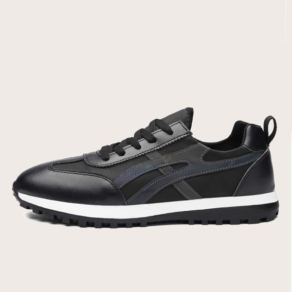 

Men Lace-up Front Low Top Sneakers, Black