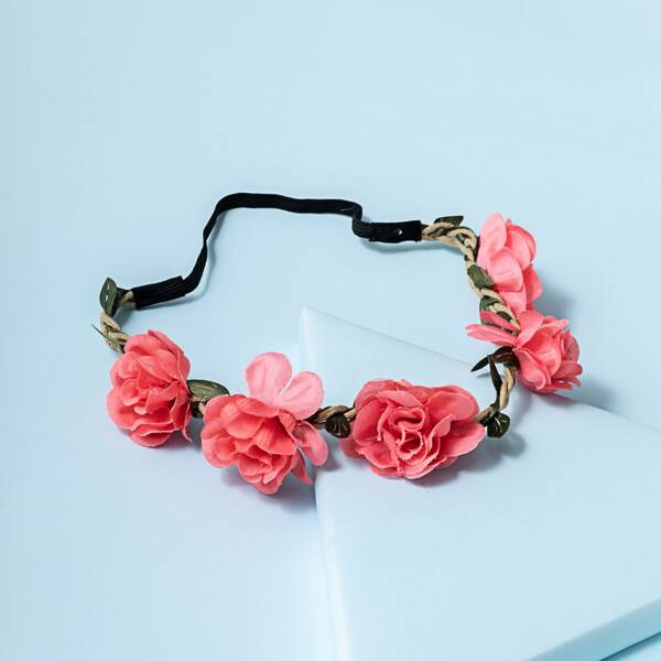 

Flower Decor Headband, Hot pink