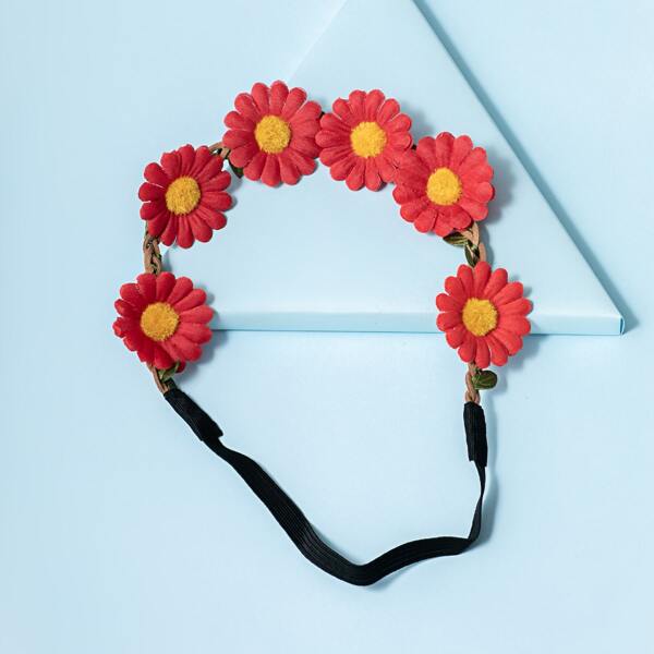 

Flower Decor Headband, Red