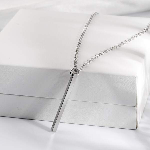 

Geometric Charm Necklace, Silver