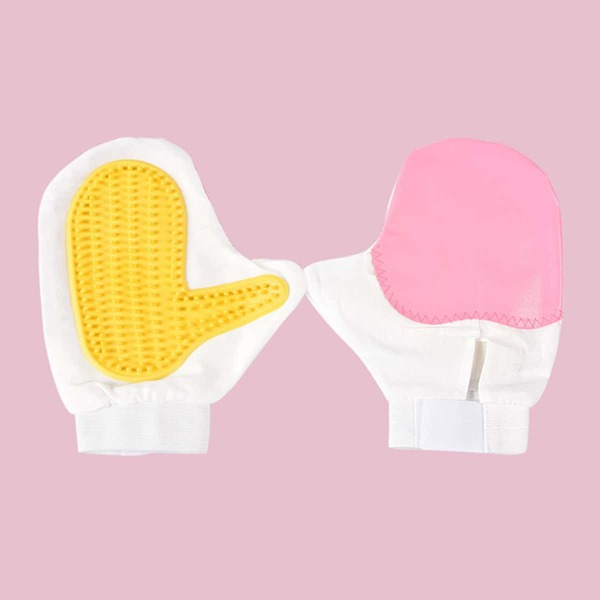 

1pc Cat Reversible Hair Removal Glove, Pink