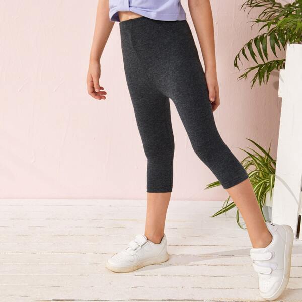 

Toddler Girls Capris Leggings, Dark grey