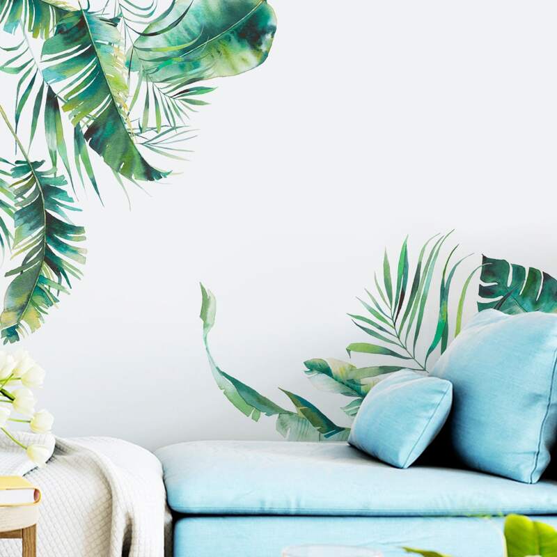 

Leaf Print Wall Sticker, Green