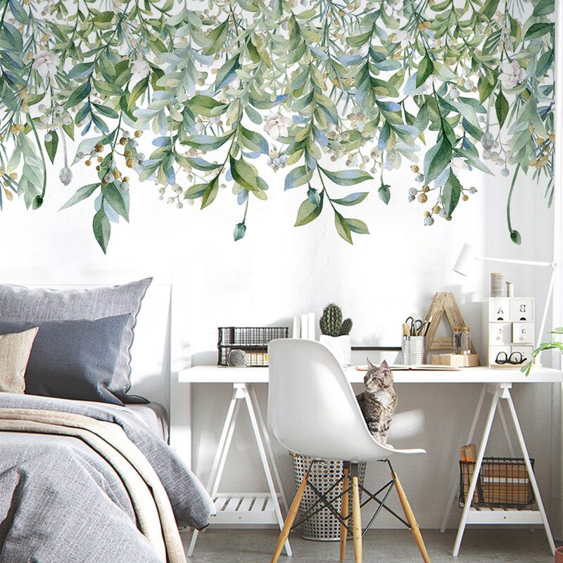 

Leaf Print Wall Sticker, Multicolor