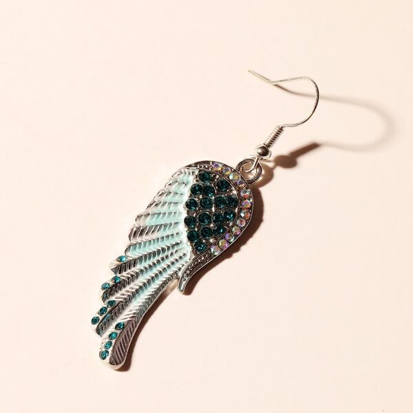 

Wing Charm Drop Earrings, Green