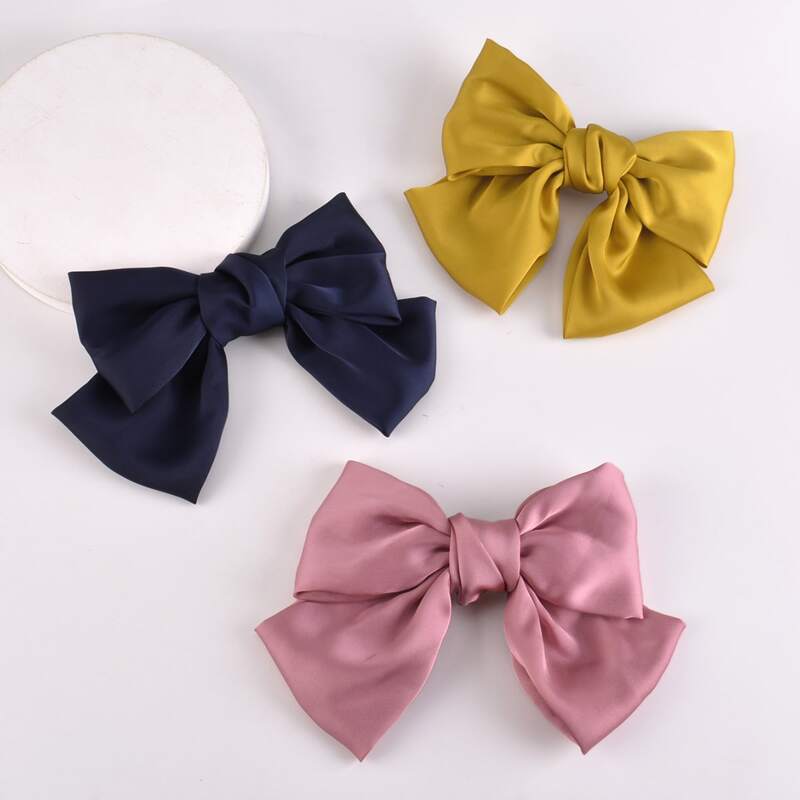

3pcs Bow Knot Decor Hair Clip, Multicolor