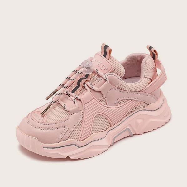

Girls Mesh Panel Chunky Sneakers, Pink