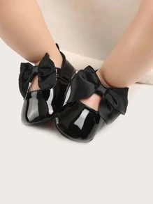 Spring/Autumn 0-1 Years Old Infant Girl Princess Soft Bottom Anti-Slip Toddler Walking Shoes, Hot Selling Infant Girl Model - Black - View 1