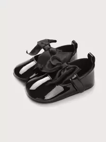 Spring/Autumn 0-1 Years Old Infant Girl Princess Soft Bottom Anti-Slip Toddler Walking Shoes, Hot Selling Infant Girl Model - Black - View 4